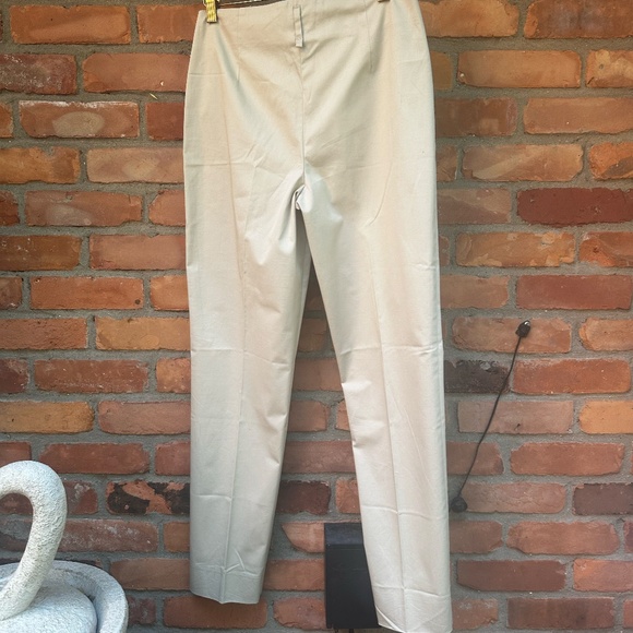 NWT Peserico Flat Front Cotton Twill Pants ~ 40 ~ Made in Italy Sz 8 - Picture 2 of 9